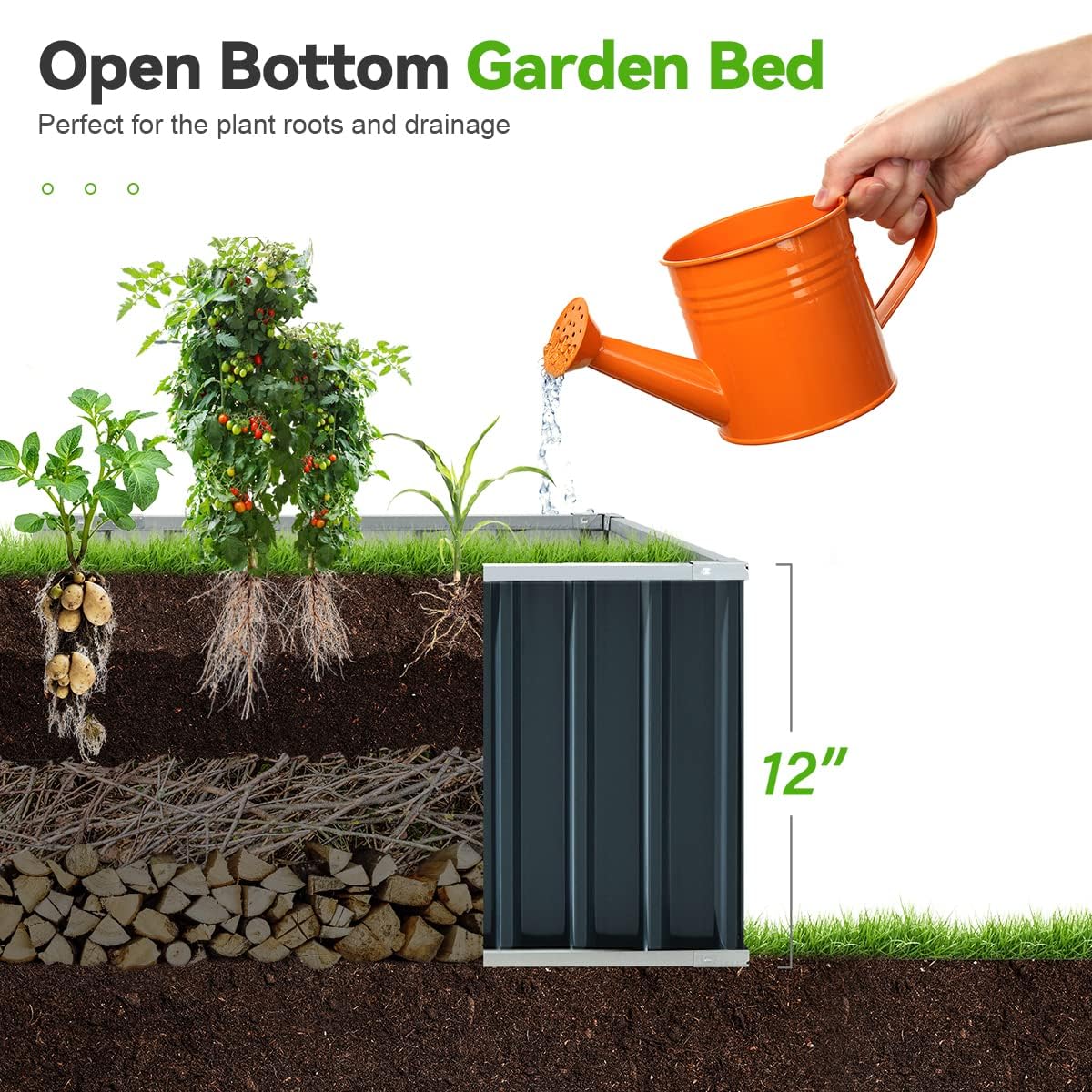 King Bird raised garden bed shown in outdoor setting for productive planting.