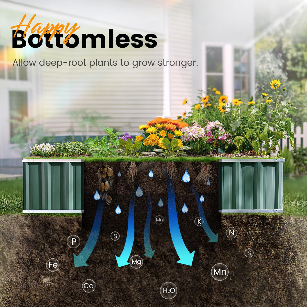 KING BIRD raised garden bed gloves included to ease outdoor assembly.