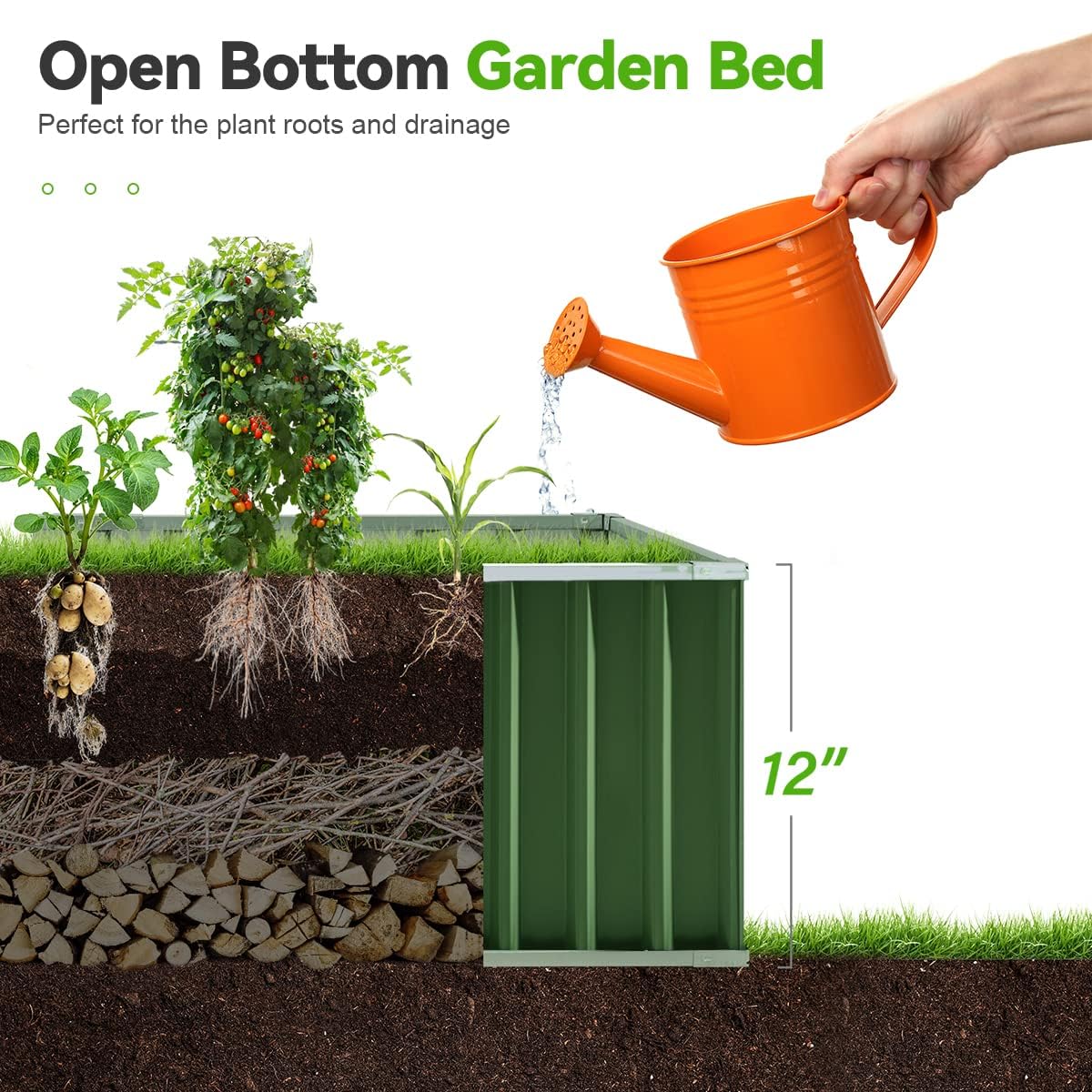 KING BIRD raised garden bed installed in backyard showcases practical, compact planting solution.