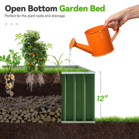 KING BIRD raised garden bed installed in backyard showcases practical, compact planting solution.