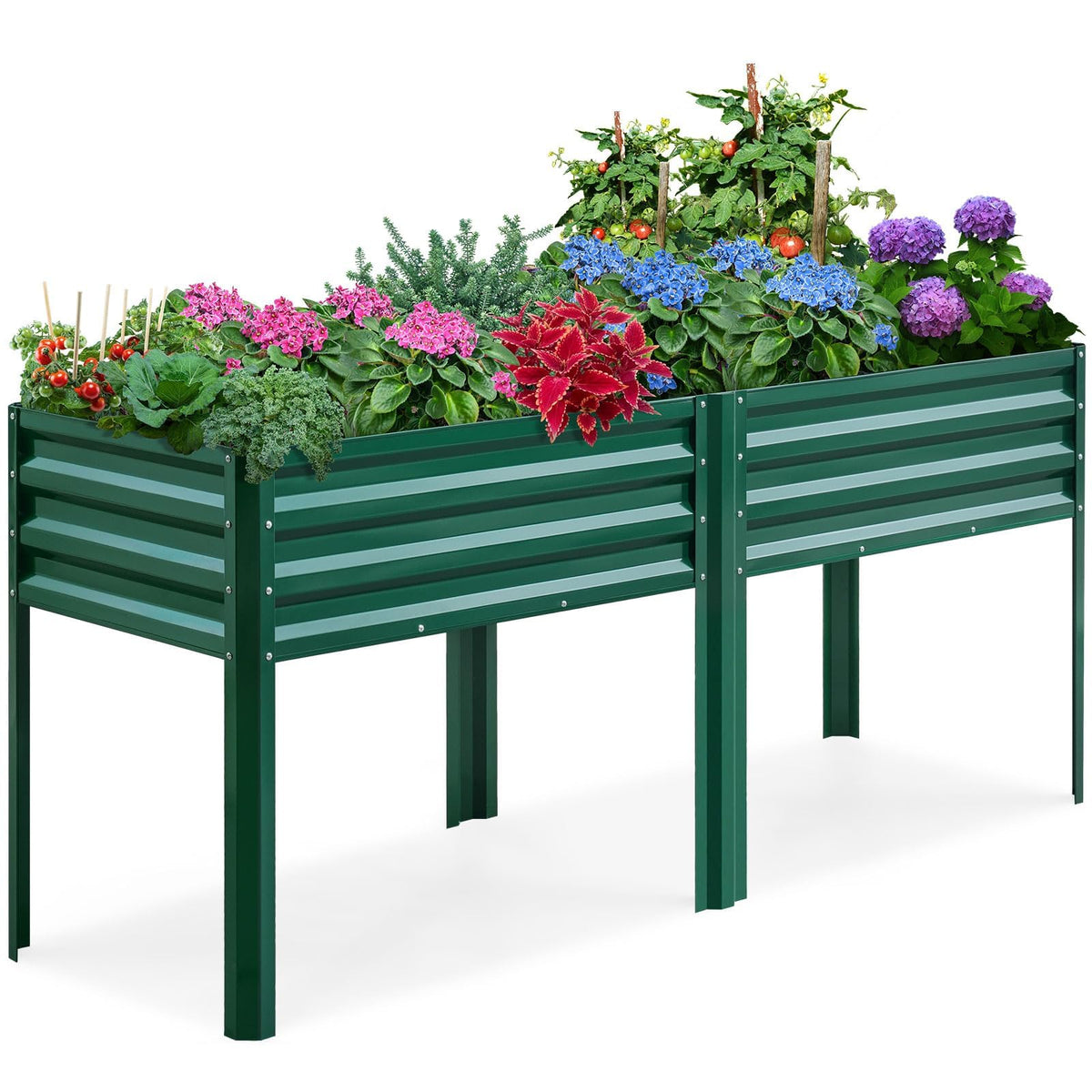 King Bird raised garden bed front view shows elevated ergonomics for easier gardening