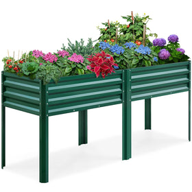 King Bird raised garden bed front view shows elevated ergonomics for easier gardening