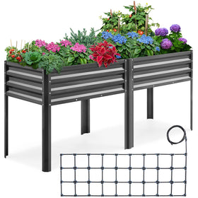 KING BIRD raised garden bed with legs offers ergonomic height for easy gardening.