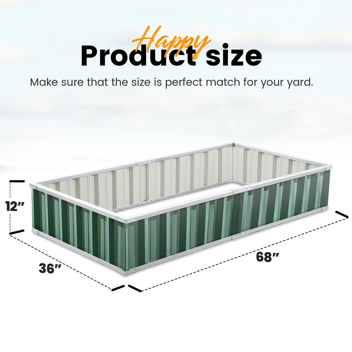 KING BIRD raised garden bed vertical stripe design adds texture and strength.