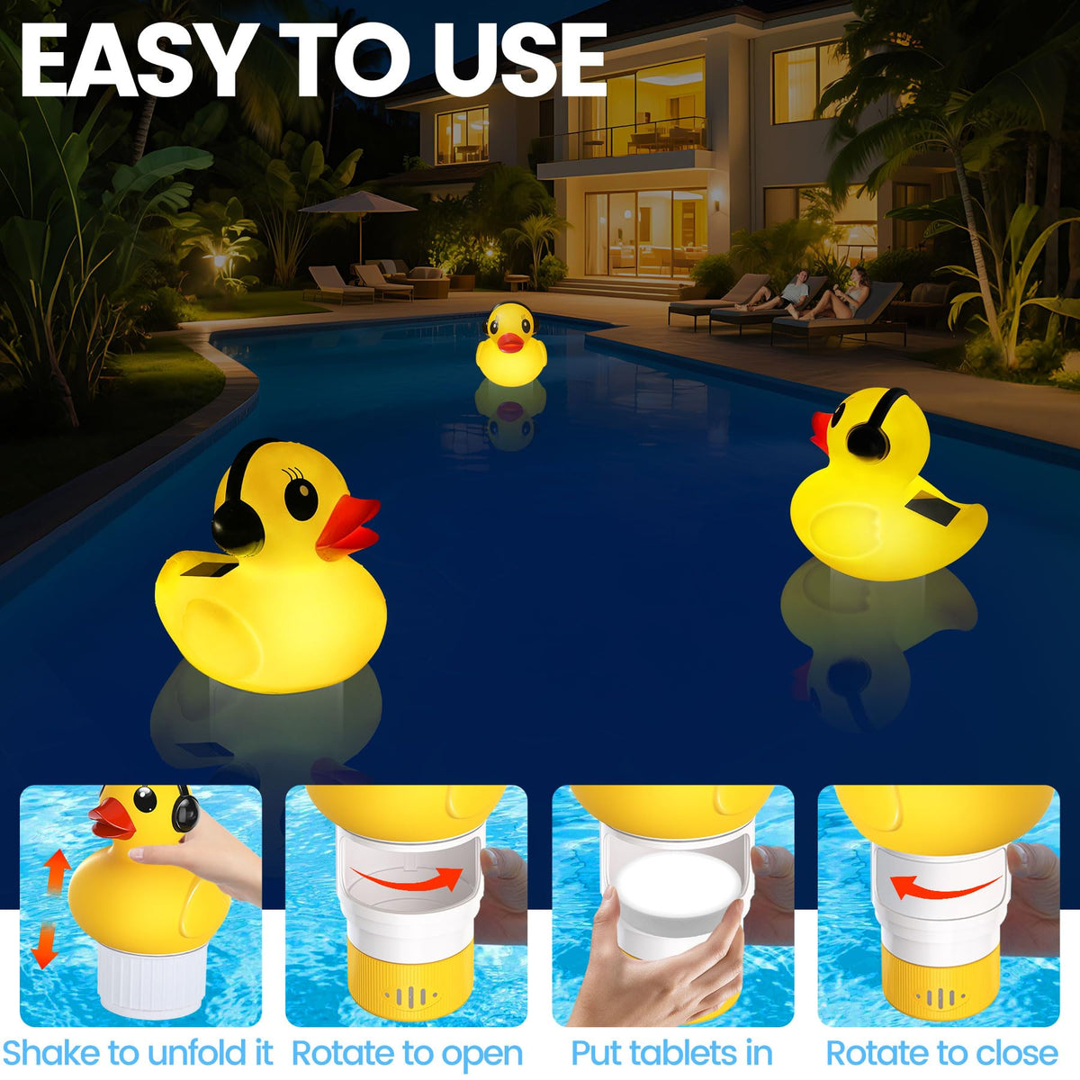 KingSom original US-design loading window enables tool-free chlorine tab loading.
