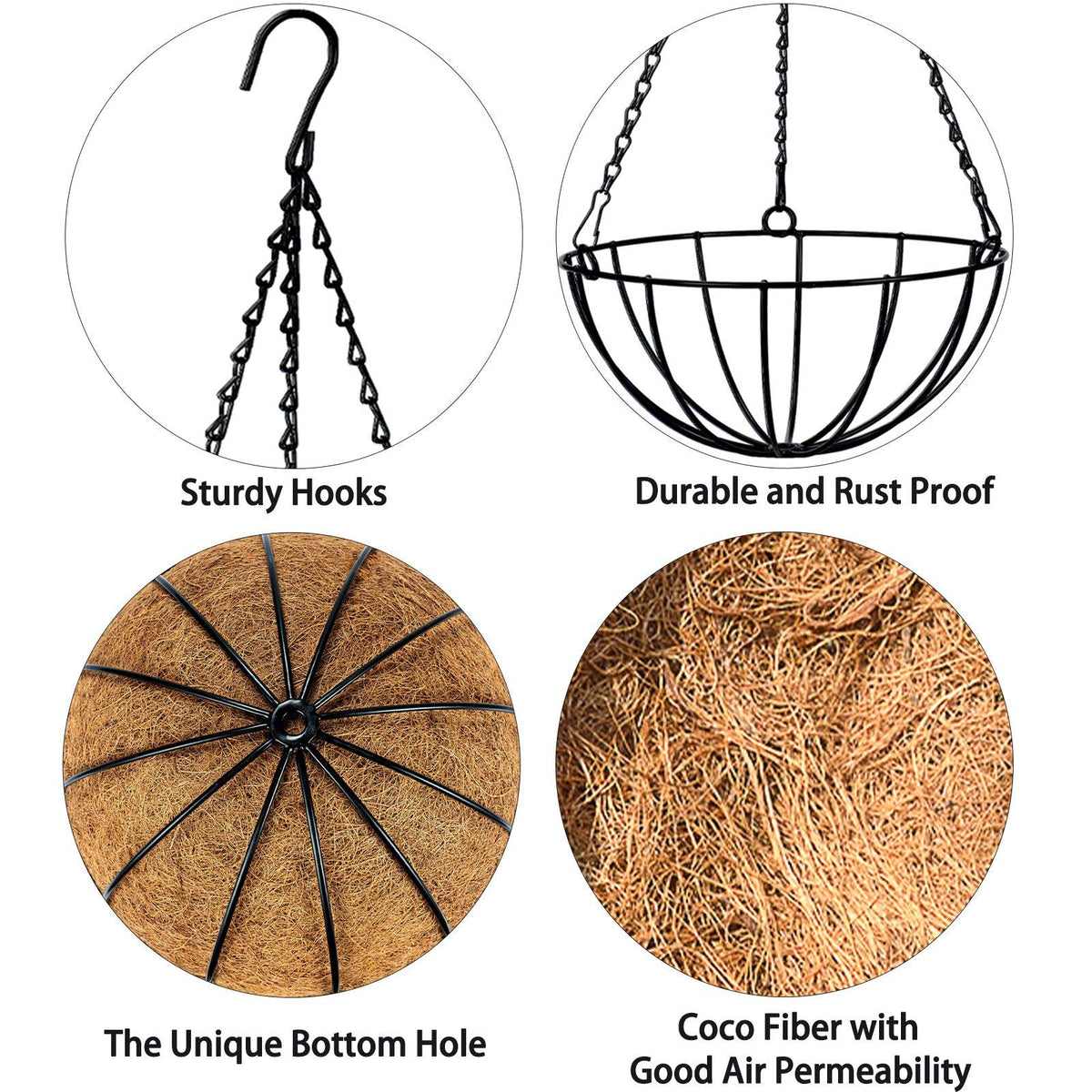 Kingbuy anti-rust coated frame emphasizes durability for indoor and outdoor use.