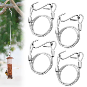 Kingdder 18-inch hanging bird feeder with S-hook for quick installation.