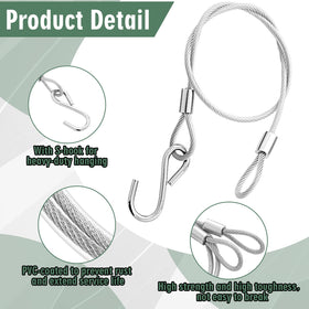 Kingdder PVC-coated hanger protects tree surfaces while displaying feeders.
