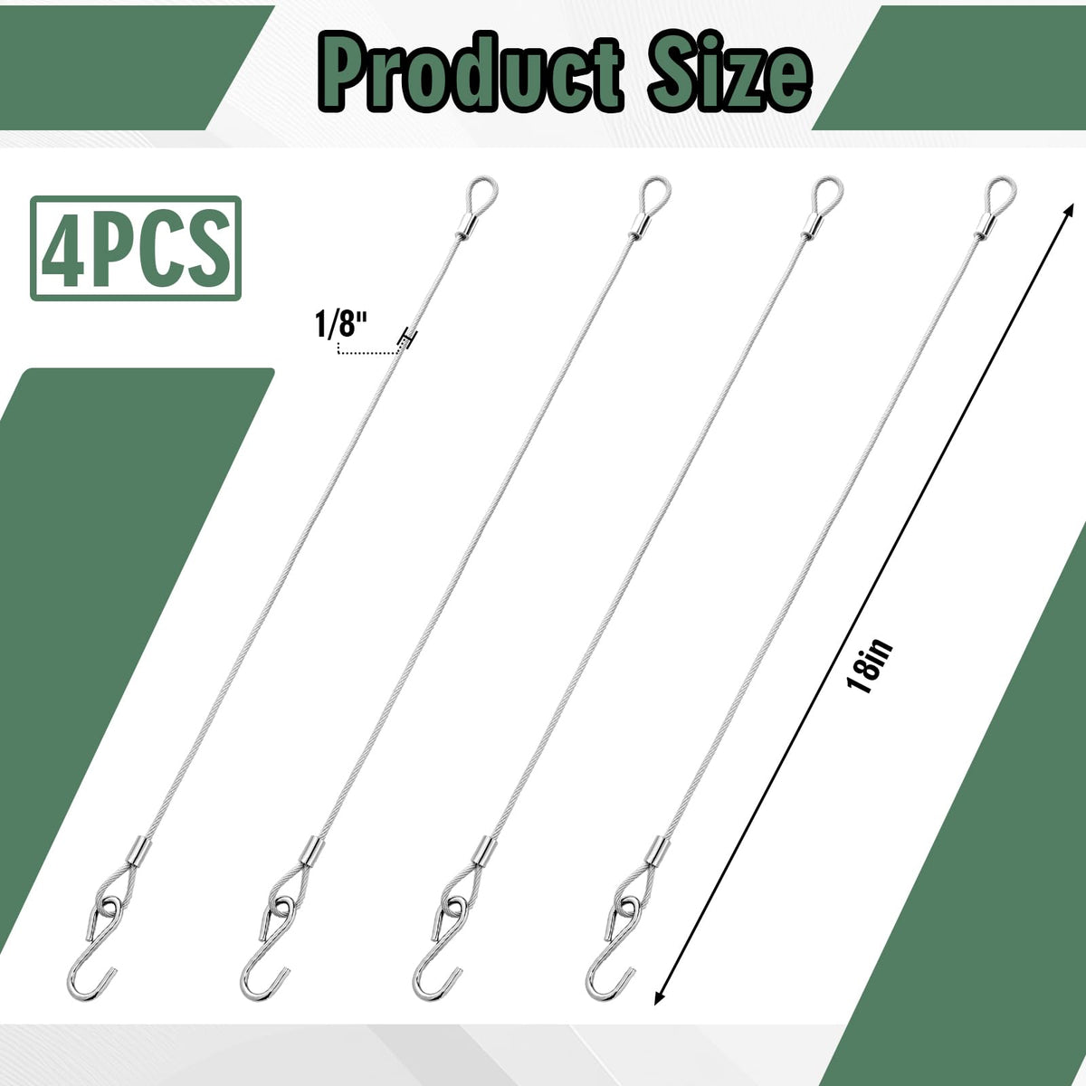 Kingdder stainless steel cable bird feeder hanger offers sturdy support.