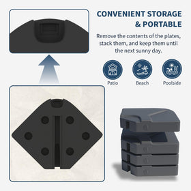 Kingdura black finish base complements modern outdoor decor.