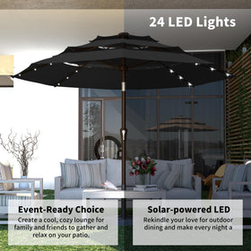 Versatile solution for decks, poolside, markets, and outdoor dining setups.