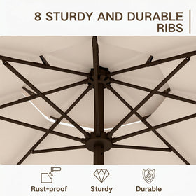 Kingdura durable frame with eight ribs provides sturdy support