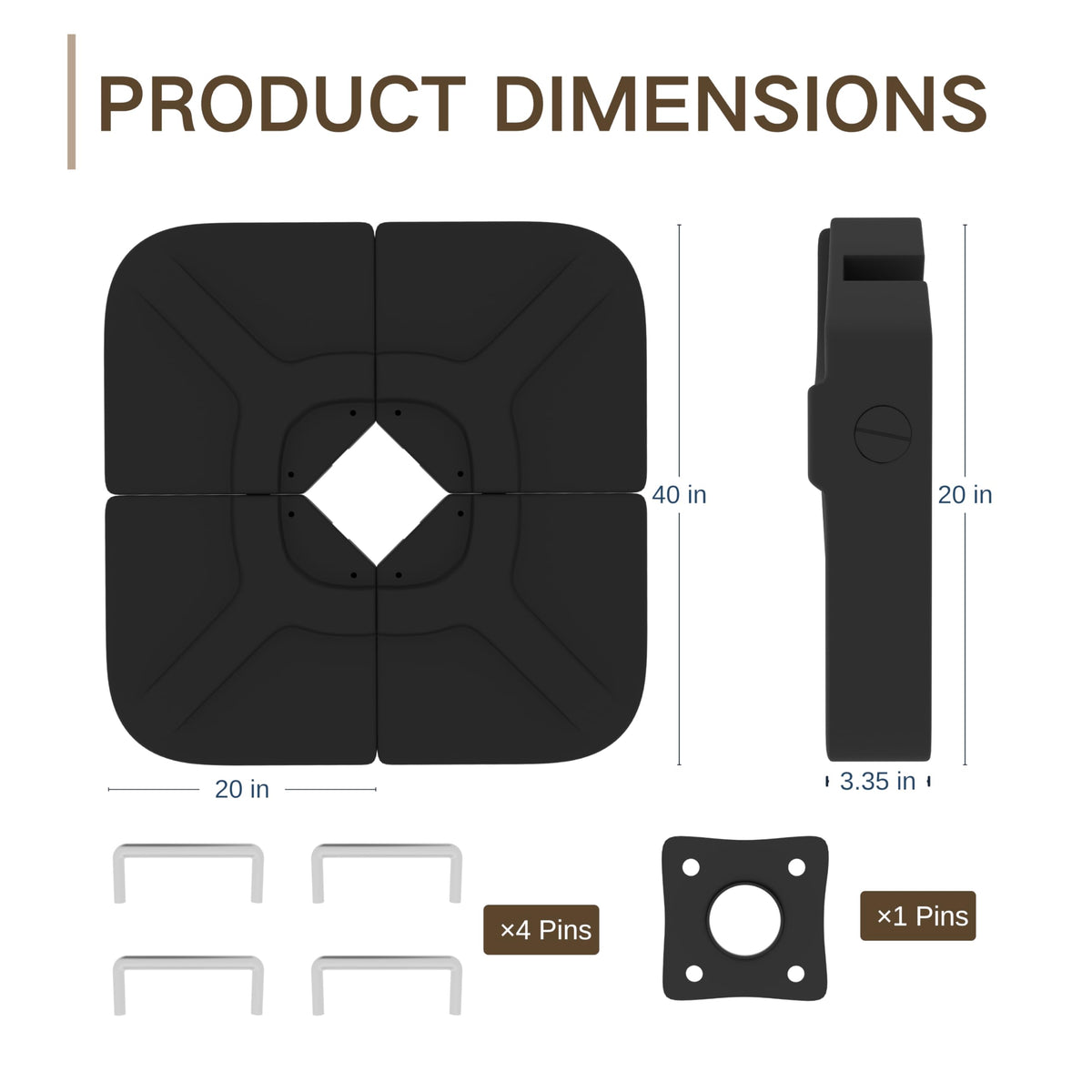 Kingdura empty base shows lightweight portability for storage.