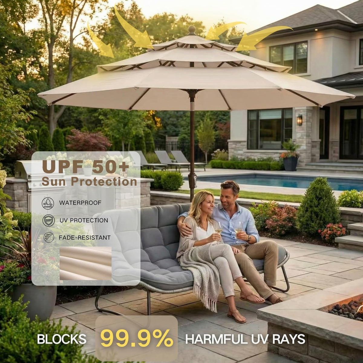 Kingdura fade-resistant fabric keeps colors vibrant outdoors