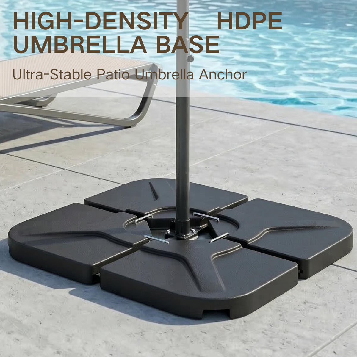 Kingdura assembled four-plate base provides stable cantilever support.