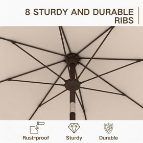 Kingdura 9-foot canopy over dining table seating six to eight