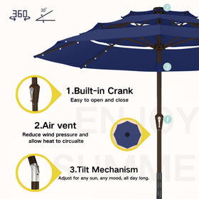 Kingdura easy crank and tilt mechanism for quick shade adjustments