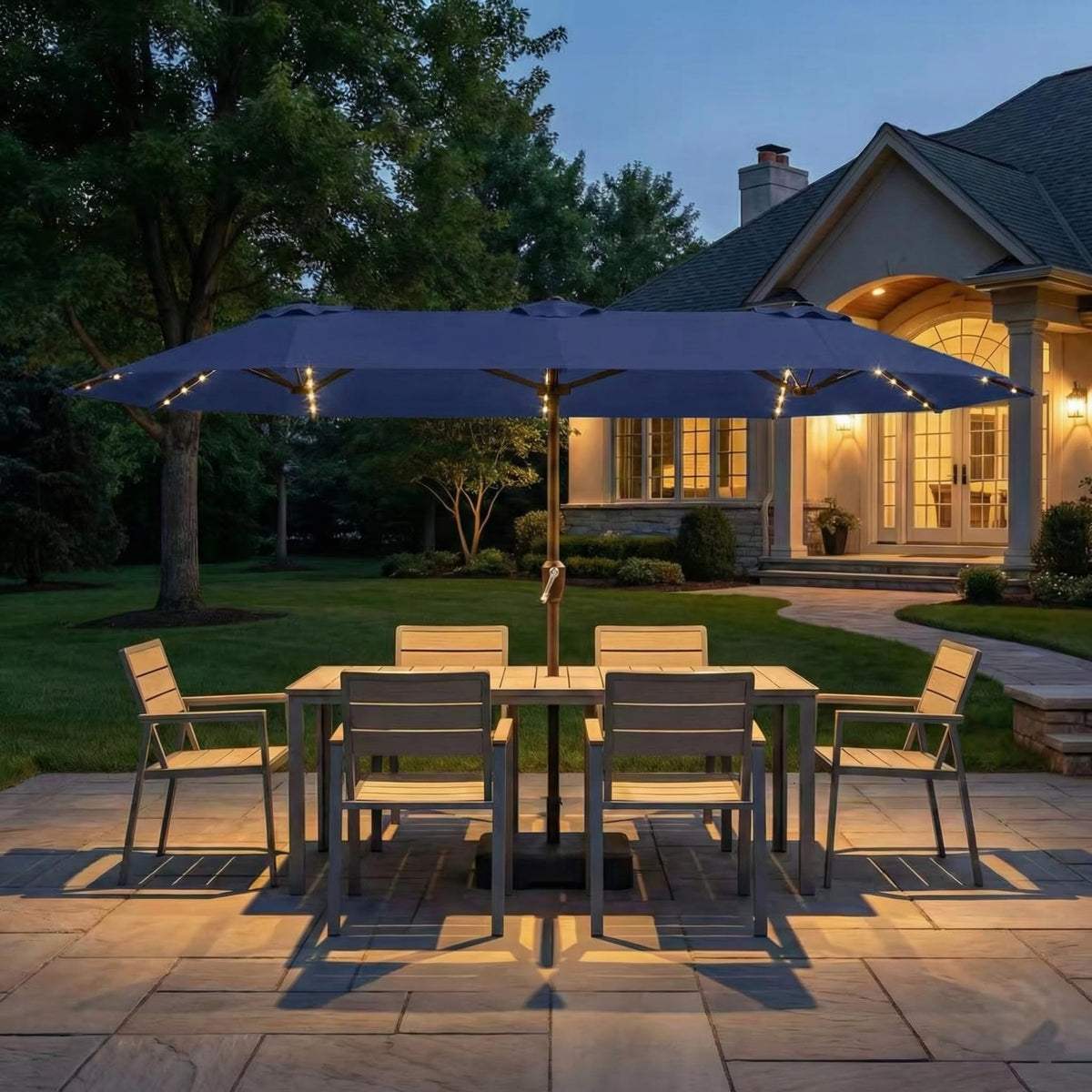 Kingdura solar LED ribs illuminate outdoor evenings softly.