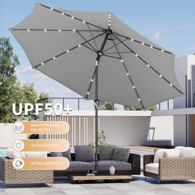 UV 50+ fabric protects guests from sun during outdoor dining.