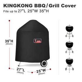 Kingkong grill brush and tongs included for post-grill cleanup