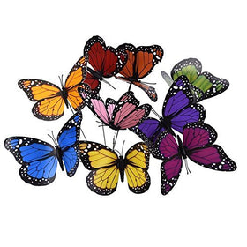KINGLAKE butterfly garden stake in purple creates whimsical focal points