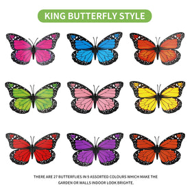 KINGLAKE butterfly garden stake in red stays vibrant outdoors