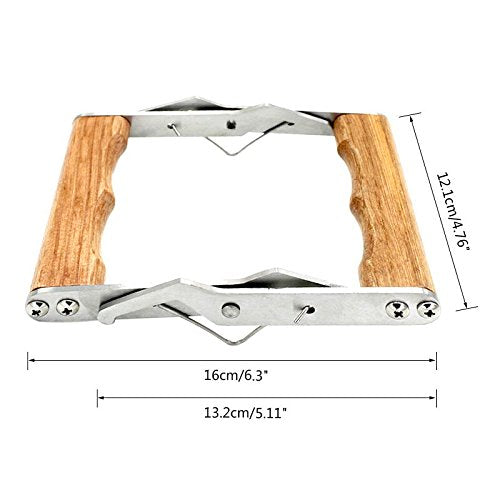 KINGLAKE frame grip-holder close-up showing smooth wooden handle for comfort