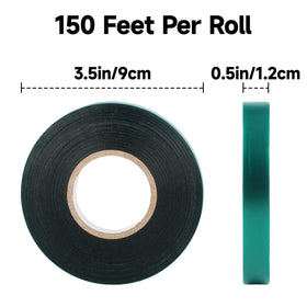 Kinglake Garden green tape half-inch offers easy cutting and reuse for versatile garden tying.