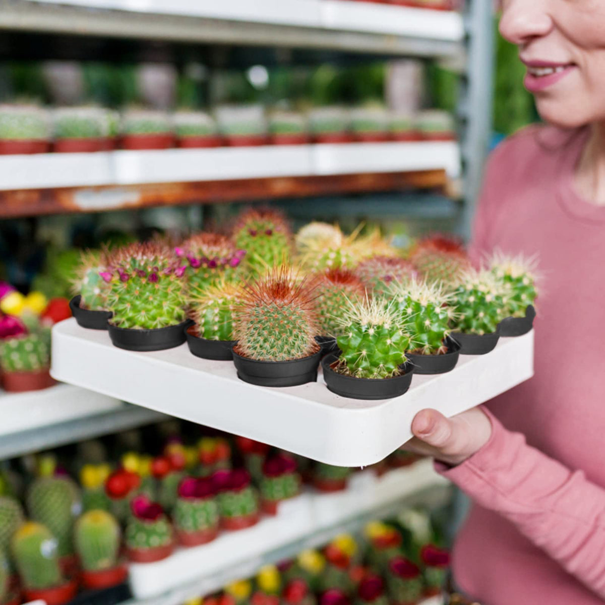 KINGLAKE GARDEN mini nursery pots, sturdy plastic suitable for indoor and outdoor setups.
