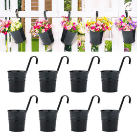 KINGLAKE hanging pots for balcony decor with easy detachable hooks