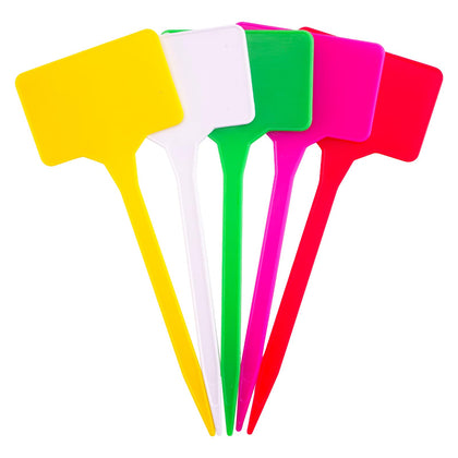 KINGLAKE large plant labels six-inch set with bright colors for quick garden labeling
