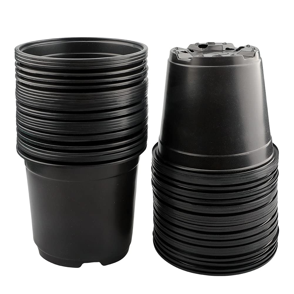 KINGLAKE matte black plastic pot for versatile plant use