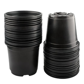 KINGLAKE matte black plastic pot for versatile plant use