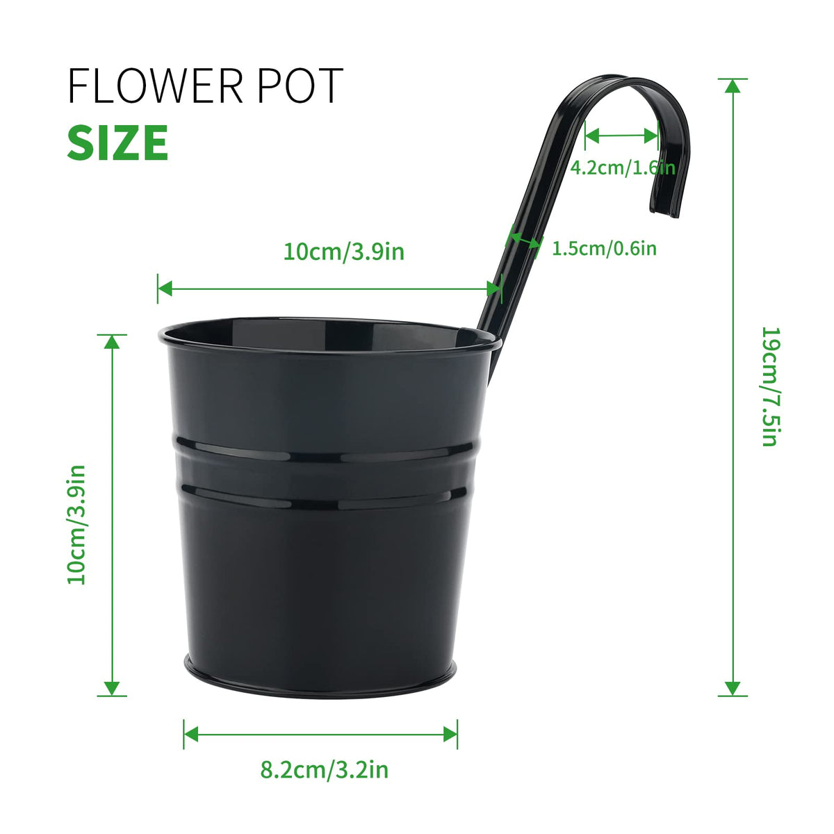 KINGLAKE black metal planter set for durable outdoor display