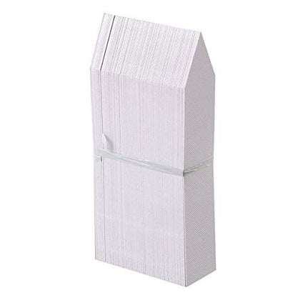 KINGLAKE plant labels: white 4-inch PVC tags for durable outdoor garden labeling.