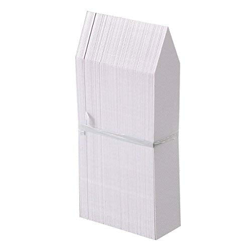 KINGLAKE plant labels: white 4-inch PVC tags for durable outdoor garden labeling.