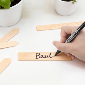 KINGLAKE wooden plant labels sticks stay firmly in soil for reliable marking.