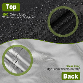 Kingling 420D waterproof fabric close-up with silver coating
