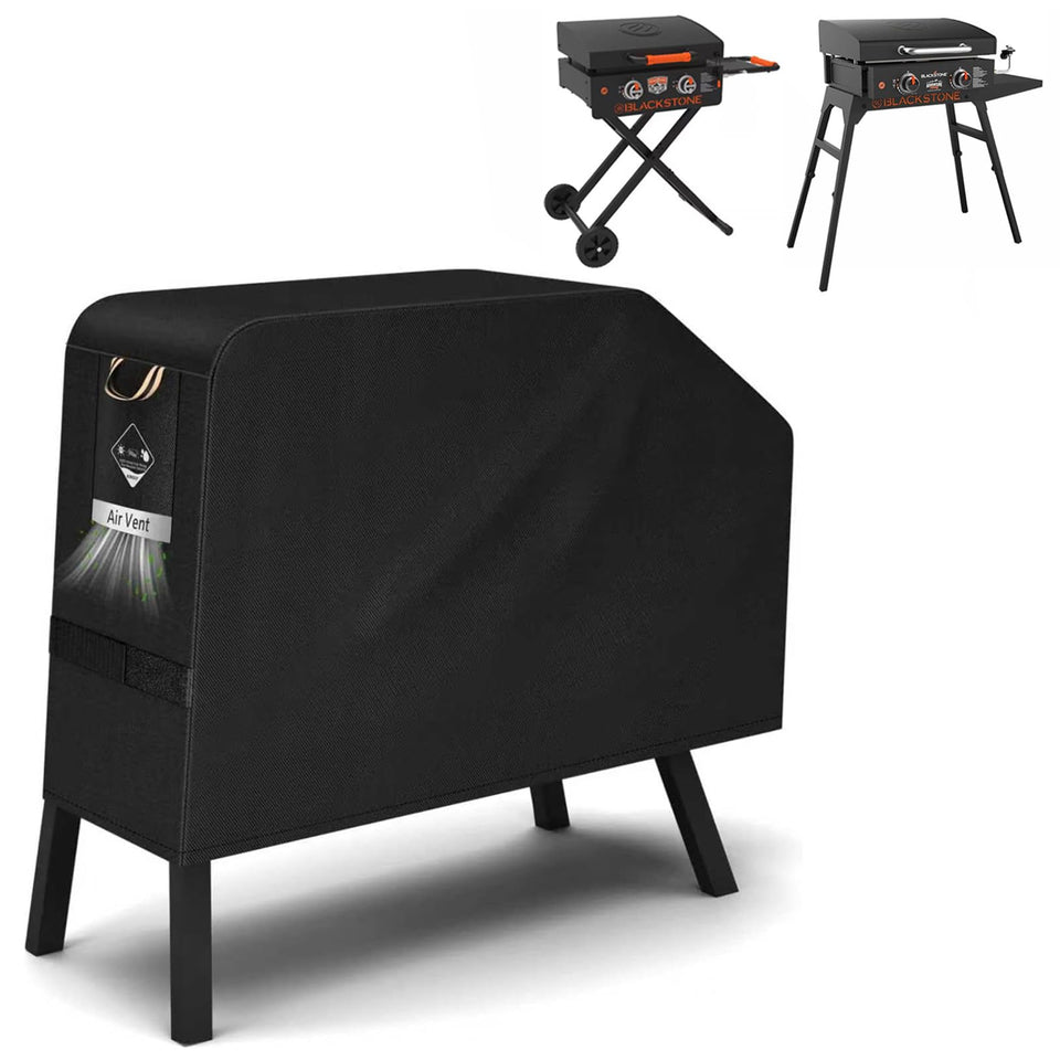 KINGLY griddle cover on a 22-inch Blackstone guards against rain and dust