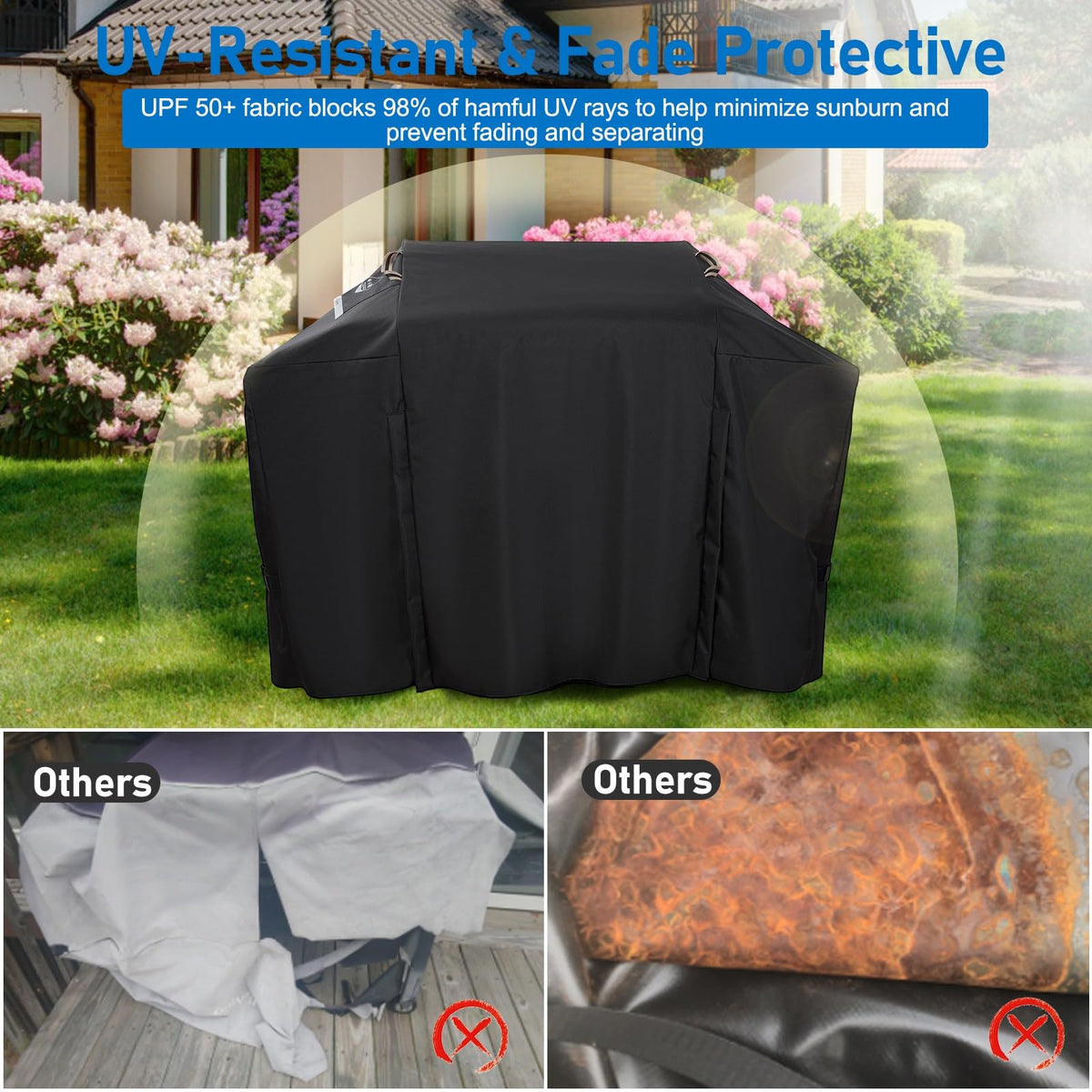 Kingly griddle cover 600D tear-resistant fabric endures outdoor wear
