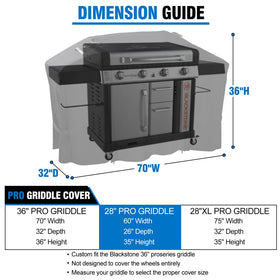 KINGLY griddle cover front-access zippers enable quick cabinet access.