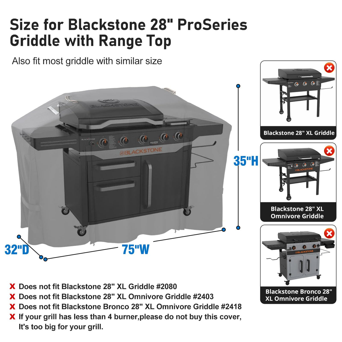 Kingly griddle cover waterproof layer keeps grill dry in rain or snow