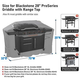 Kingly griddle cover waterproof layer keeps grill dry in rain or snow