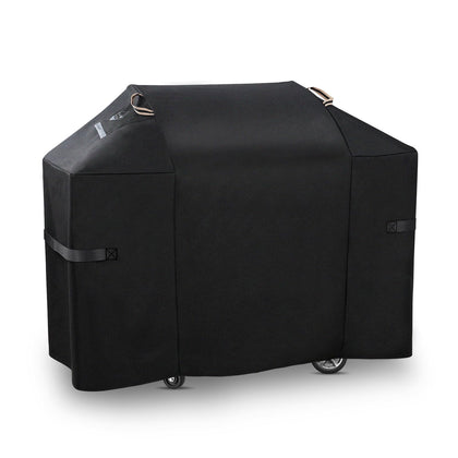 KINGLY heavy-duty 52-inch grill cover over Weber Spirit series for all-weather protection.