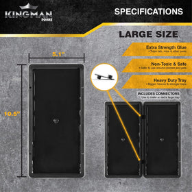 Kingman Prime connectors enabling modular trap layouts for scalable coverage