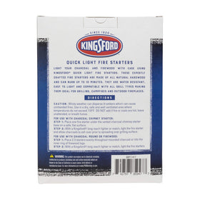 Kingsford Quick Light rolls for outdoor fireplace starts in damp weather