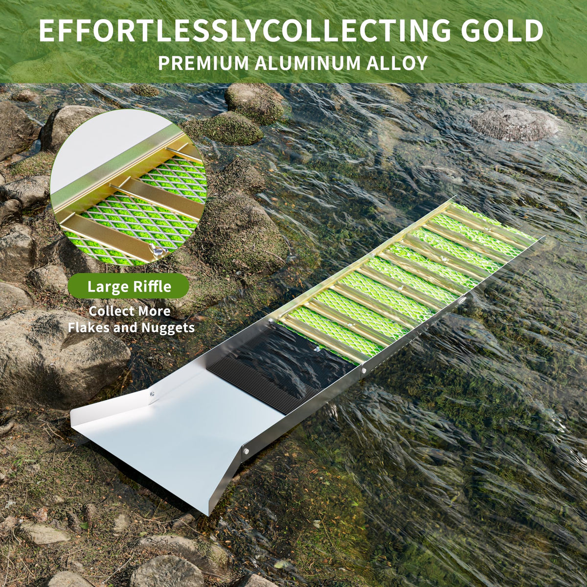 Kingson dual-flow sluice geometry boosts water efficiency and gold capture potential