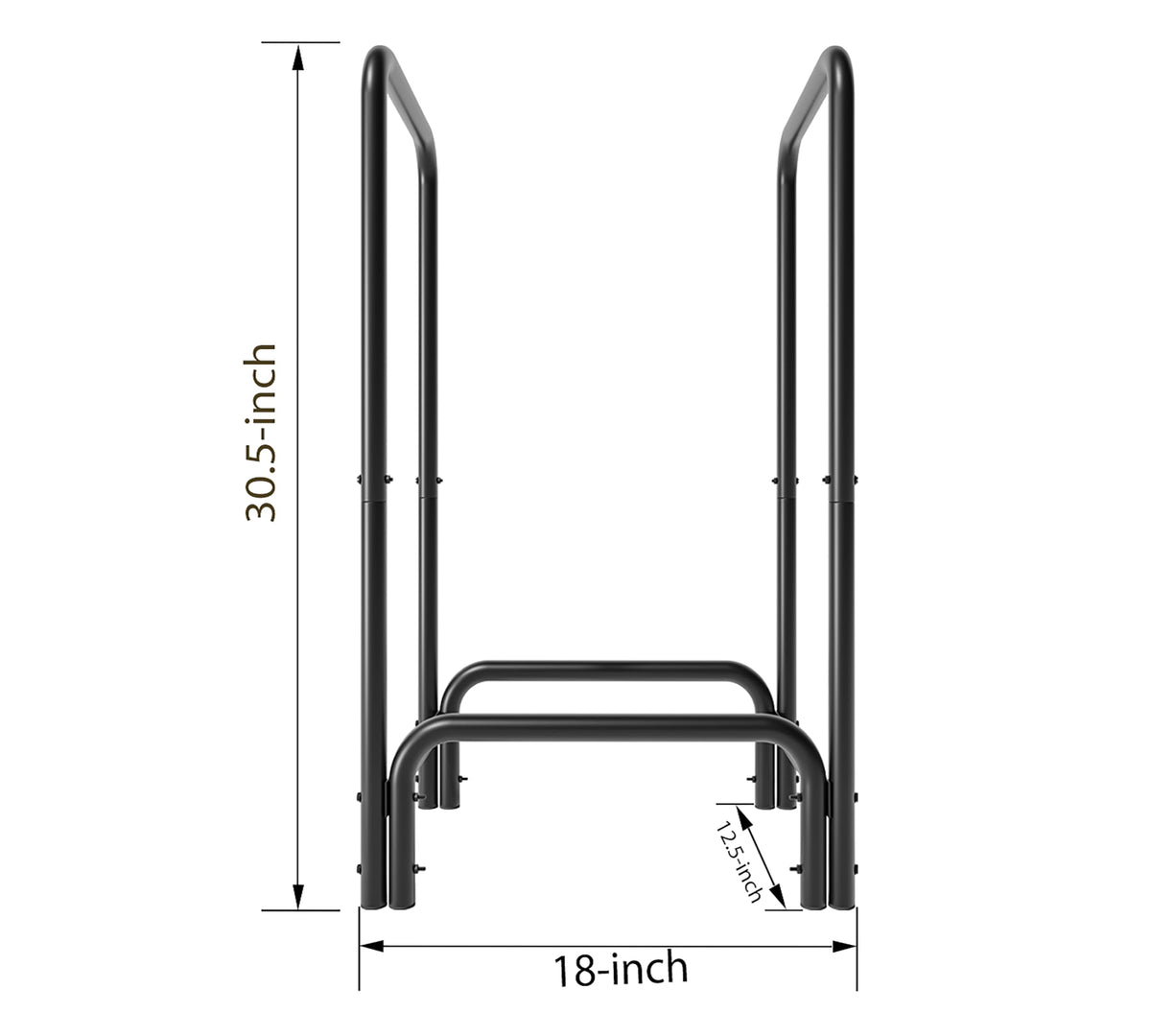 Kingson firewood rack dimensions 18 by 12.5 by 30.5 inches