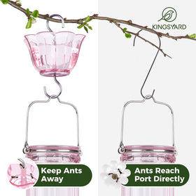 Kingsyard 5 oz ant moat provides long protection, keeping nectar cleaner for birds
