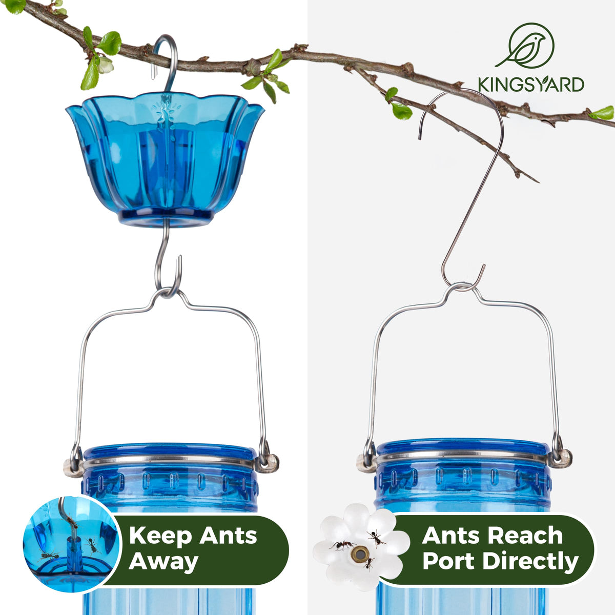 Kingsyard ant moat 5 oz capacity keeps protection ready for days.